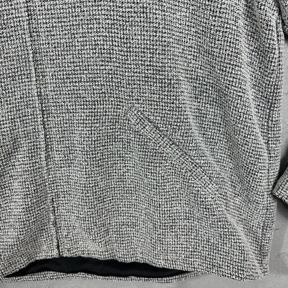 CJ Banks Womens Zip Up Coat Gray Collar Long Sleeve Plus Size 16W - Picture 4 of 10